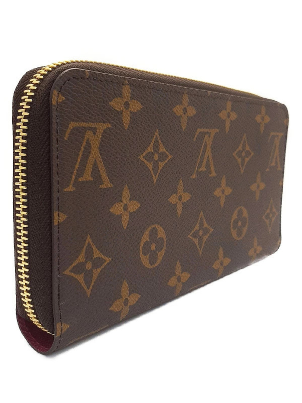 Louis Vuitton Round Zippy Zipper Wallet Long Monogram Brown